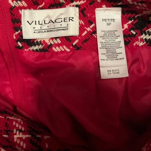 VINTAGE LIZ CLAIBORNE Tweed 2 piece Coord Set Power Suit (Skirt and Blazer!) - Picture 5 of 5